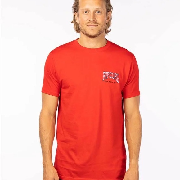 RIP CURL men’s Americana Shred Short Sleeve Tee - Picture 3 of 15